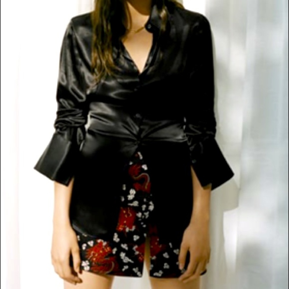 Zara Satin Effect Top